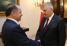 Almanya’daki Binali Yıldırım ve Mesut Barzani görüşmesi sona erdi