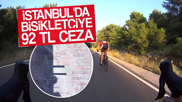 İstanbul’da bisikletçiye 92 TL ceza